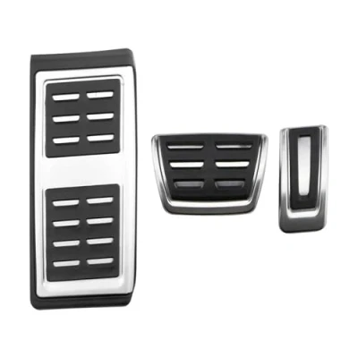 Abbildung von Fußstütze Für VW Seat Arona 2017 2022 LHD Autopedalabdeckung Edelstahl Auto Autopedale Gasbremspedalschutzpolster Abdeckung Bremspedal Fußpedal(at with Rest)