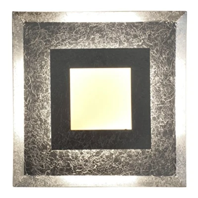 Abbildung von ECO LIGHT LED Deckenleuchte Blattsilber Galerie Window 9021 M dimmbar Loft Lampe Silber Farben 24 Watt 1600 Lumen 3000 Kelvin indirekt Deko Wandleuchte