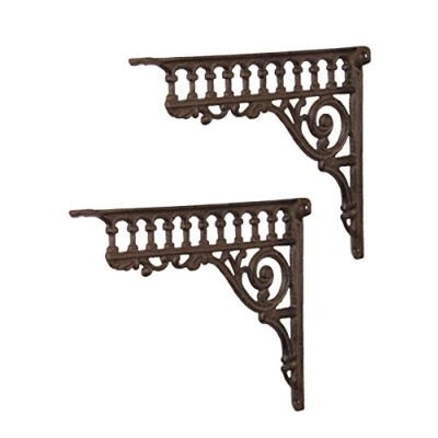 Abbildung von Wandwinkel Winkel Wandhalter Regalträger Set Gusseisen Andalucia Antik Stil