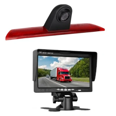 Abbildung von HD 720p Dritte Dach Mount Bremsleuchte Kamera Bremslicht Einparkkamera Rückfahrkamera Set Nachtsicht + 7&quot; Zoll Monitor TFT Bildschirm Display kompatibel für Ford Transit Jumbo F150/F250/F350