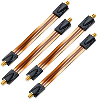 Abbildung von deleyCON 4x Fensterdurchführungen SAT Kabel 17cm flexibel / 26cm