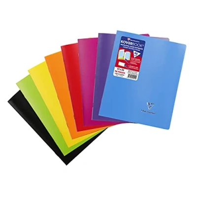 Abbildung von Clairefontaine 951511C Heft Koverbook geheftet 170 x 220 mm, 48 Blatt, 90g, liniert mit Rand, farbig sortiert, 1 Stück