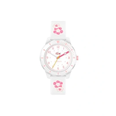 Abbildung von Lacoste Analog Quarzuhr für Kinder Kollektion Mini Tennis mit Weisses Silikonarmband 2030063