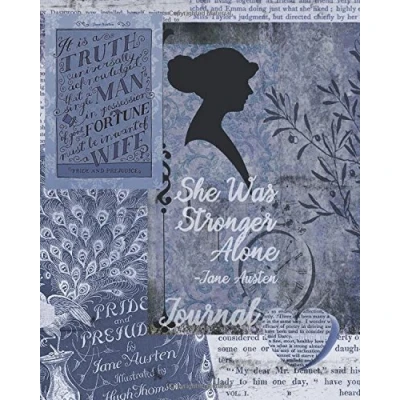 Abbildung von She Was Stronger Alone Journal: Jane Austin Notebook Diary 140 Dot Grid Pages for Empowered Women