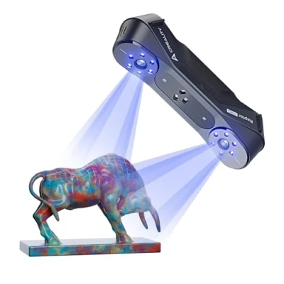Abbildung von Creality Raptor Pro 3D Scanner, Bester Partner für Auto Custom, 22 Kreuz +7 parallele blaue Laserlinien, volumetrische Genauigkeit: 0,02 mm + 0,08 mm/m, Objekte zwischen 5 4000