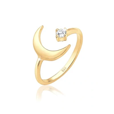 Abbildung von Elli HALF MOON Astro Ring goldcolored, Damen, Größe: 54, Gold colored