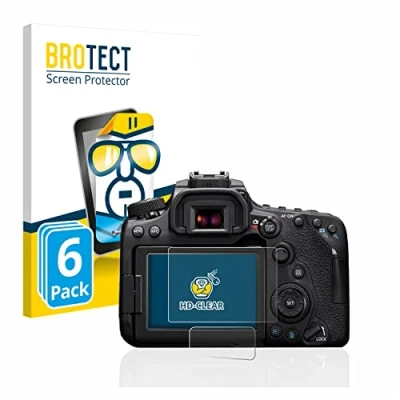 Abbildung von BROTECT (6 Stück Schutzfolie für Canon EOS 90D Displayschutz Folie Ultra Klar
