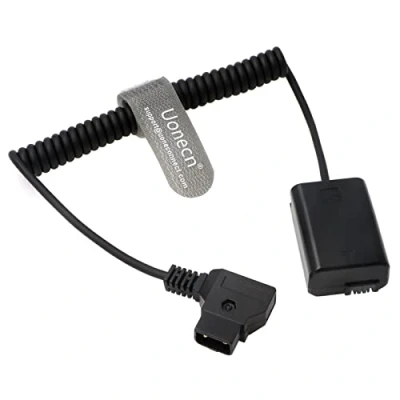 Abbildung von Uonecn A7 Dummy Akku auf D Tap Kabel für Sony A7R A7S A7II A3000 A5000 A5100 A6000 A6300 A7SII Kamera