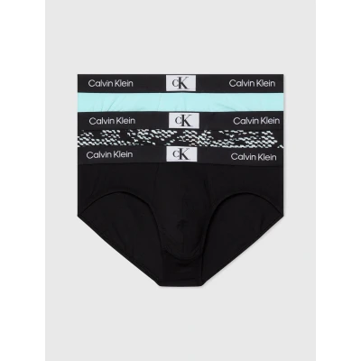 Abbildung von Calvin Klein Underwear HIP Brief 3 PACK Slip, Herren, Größe: XXL, Aquatic/black