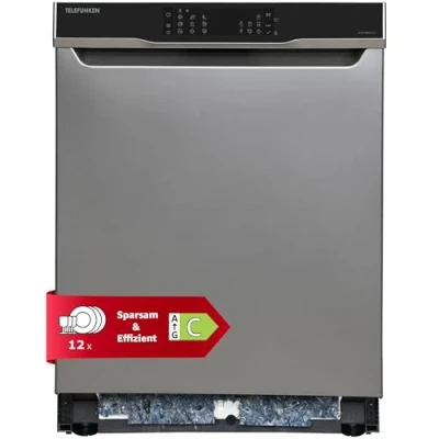 Abbildung von Telefunken Unterbaugeschirrspüler G EU 6014 C I, 9 l, 12 Maßgedecke, Spülmaschine unterbaufähig 60 cm, Programme, AquaStop, Auto Door