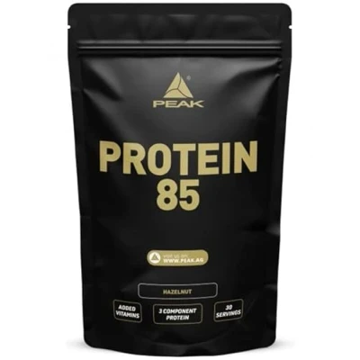 Abbildung von PEAK Protein 85 900g Geschmack Hazelnut I 30 Portionen Pulver Mehrkomponentenprotein Proteinquelle: Sojaprotein, Casein, Weizenprotein Vitaminzusatz 900 g