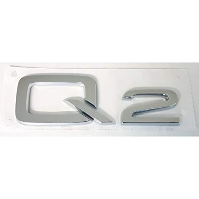 Abbildung von Audi 81A853741A2ZZ Schriftzug Q2 Emblem Logo Aufkleber Modellbezeichnung chrom glänzend