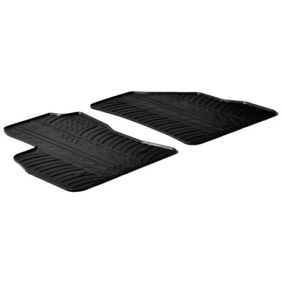 Abbildung von Gledring 0142 Fußmattensatz Gummi vorne 2 schwarz 750mm 550mm FIAT: Doblo II Kasten / Kombi