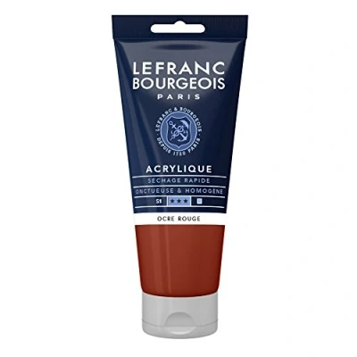 Abbildung von Lefranc Bourgeois 300430 Fine Acrylfarbe Rotocker, 80ml Tube, cremige auf Wasserbasis, schnell trocknend, lichtecht, wasserfest