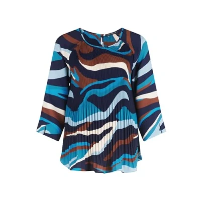 Abbildung von Betty Barclay MIT Plissee Bluse, Damen, Größe: 38, Dark blue petrol