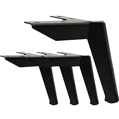 Abbildung von WZCMLJ 4 Stück Schwarz Möbelfüße, 5&quot; / 12cm Möbelfüße Metall Schrankfüße DIY Tischbeine Schrankfüsse, für Stühle Schrank und Sofa andere Möbelbeine. (12cm)