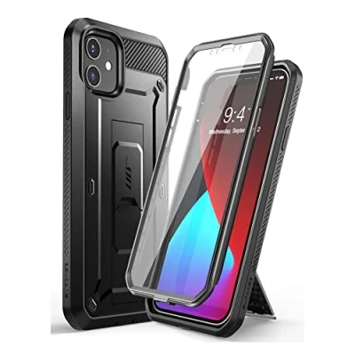 Abbildung von SUPCASE Outdoor Hülle für iPhone 12 Mini (5.4&quot;) Handyhülle 360 Grad Case Bumper Schutzhülle Cover [Unicorn Beetle Pro] mit Displayschutz 2020, Schwarz