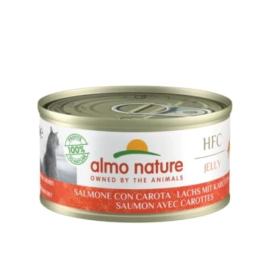 Abbildung von almo nature HFC Jelly Katzenfutter nass Lachs mit Karrotten 24er Pack (24 x 70g)