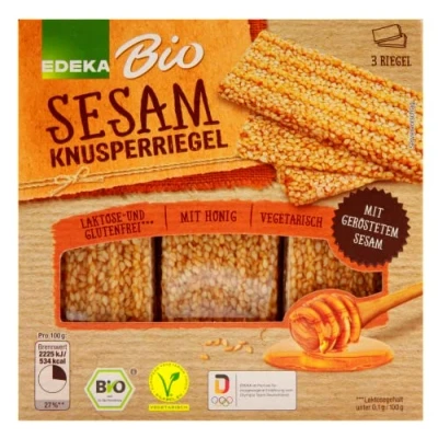Abbildung von Edeka Bio Sesam Knusperriegel, 10er Pack (10 x 75g)