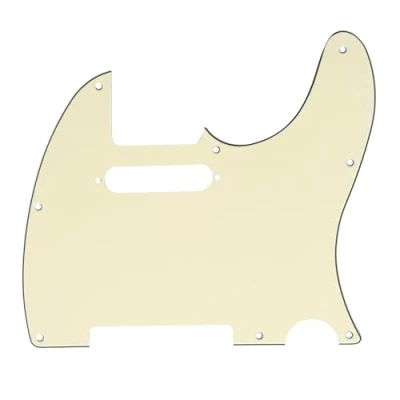 Abbildung von Musiclily 8 Löcher Tele Pickguard Gitarre Schlagbrett für Fender American/Mexican Standard Telecaster Modern Style E Gitarre,3 lagig Crème