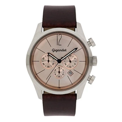 Abbildung von Gigandet Herren Analog Japanisches Quarzwerk Uhr mit Leder Armband 2VNAG13/004