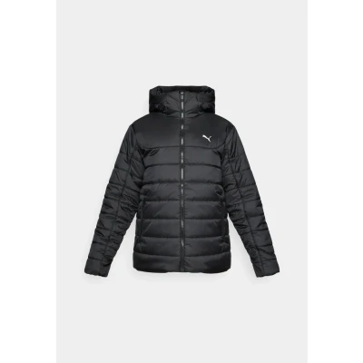 Abbildung von Puma Essentials Wattierte Kapuzenjacke Damen Mit Plain Black Größe: XS