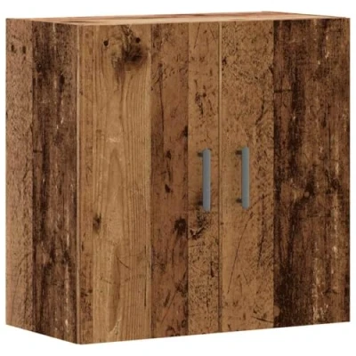 Abbildung von vidaXL Wandschrank Altholz Optik 60x31x60 cm Holzwerkstoff, Schrank, Hängeschrank, wandmontierter Vitrinenschrank, Aufbewahrungsschrank