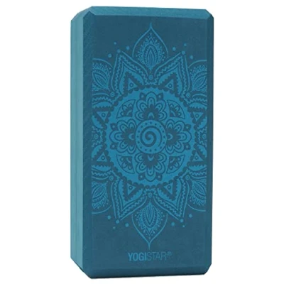 Abbildung von Yogablock Basic Art Spiral Mandala Yoga Petrol Stabil YOGISTAR