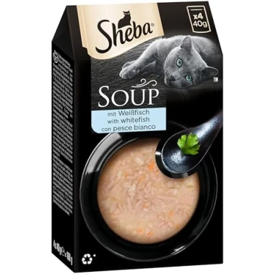 Abbildung von Sheba Multipack Soup Katzennassfutter im Portionsbeutel Weißfisch 40 x 40g