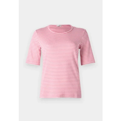 Abbildung von TOM Tailor Striped CREW NECK Tshirt print, Damen, Größe: 3XL, Bright rose