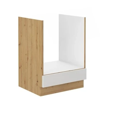 Abbildung von Herd Unterschrank 60 cm Stilo Weiss Eiche Artisan Küchenzeile Küchenblock Küche