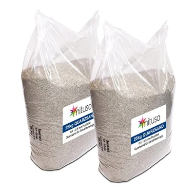 Abbildung von Streusand 2x 25Kg Quarz Sand 0,4 0,8 mm Körnung
