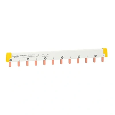 Abbildung von Schneider A9XPH212 Phasenschiene Steg, ablängbar, 2P, 12 TE, 100A, weiß