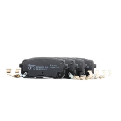 Abbildung von BREMBO P 30 035 Bremsbelagsatz mit akustischer Verschleißwarnung Anti Quietsch Blech Zubehör KIA: SORENTO 3, CARNIVAL / GRAND 3