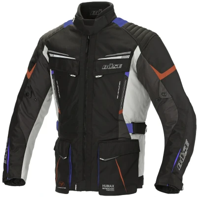 Abbildung von Büse Motorradjacke LAGO PRO Textiljacke grau/blau/rot 3XL