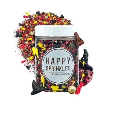 Abbildung von Happy Sprinkles World of Magic 90g Bunter Streusel Mix mit Schokolade Tortendeko Essbar Magischen Motiven Deko für Kuchen, Kekse &amp; Eis