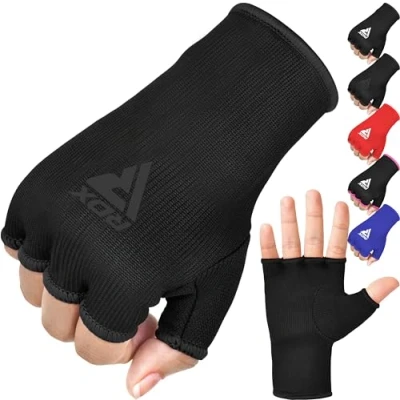 Abbildung von RDX Innenhandschuhe Boxen Muay Thai MMA Training, Elastisch Boxbandagen Kampfsport Sparring Handbandagen, Inner Boxing Gloves, Boxsack Punchingbälle Punchinghandschuhe