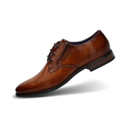 Abbildung von bugatti Herren Businessschuhe, Männer Schnürer,Low tie,schnürschuhe,Anzugschuhe,Budapester Style,elegant,Office,büro,Cognac (6300),46 EU / 11 UK