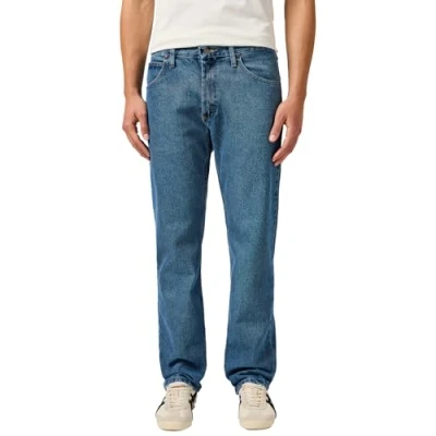 Abbildung von Wrangler Authentics Herren Klassische Baumwolljeans mit 5 Taschen, Normale Passform Jeans, Stonewash Dark, 38W / 32L