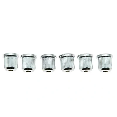Abbildung von kaish 6 x Chrome Gitarre String durch Körper 5/40,6 cm Saitendurchführungshülsen für USA Telecaster