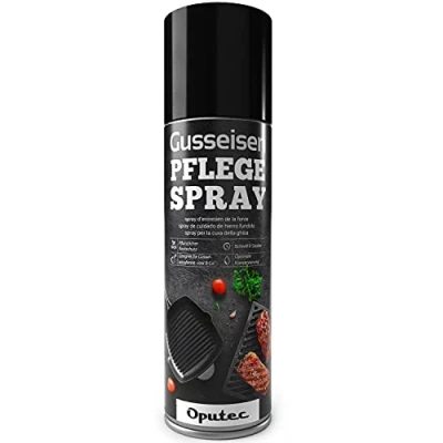 Abbildung von Oputec 500ml Gusseisen Pflegespray Trennspray Grill, Pfanne, Dutch Oven Grillreiniger