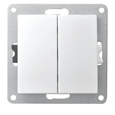 Abbildung von McPower Steckdose Serien Schalter Flair, 2 fach, 250V /10A, UP, weiß
