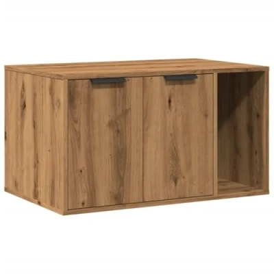 Abbildung von vidaXL Katzenklo Schrank, Katzenschrank Katzentoilette, Beistelltisch Katzenhaus, Katzenmöbel Verstecktes Design, Artisan Eiche Holzwerkstoff