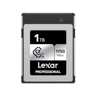 Abbildung von Lexar Professional Silver Series 1TB CFexpress Karte, Typ B CFe bis zu 1750MB/s Lesegeschwindigkeit, CF Karte mit PCIe Gen3x2, kompatibel DSLR, rückwärts XQD Kamera(LCXEXSL001T RNENG)
