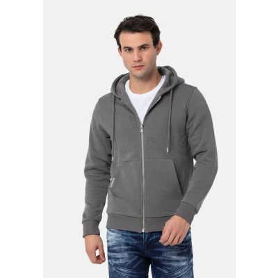 Abbildung von Cipo &amp; Baxx Sweatjacke, Herren, Größe: Small, Anthracite