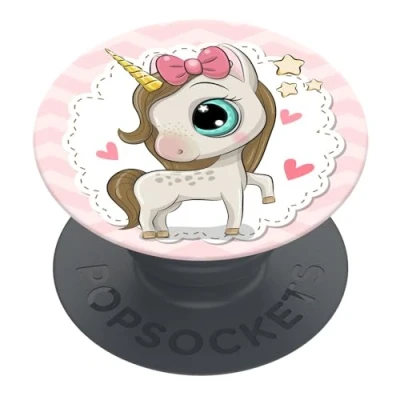 Abbildung von PopSockets PopGrip Ausziehbarer Halterung und Griff für Smartphones Tablets Fingerhalter Basic Unicorn Pony