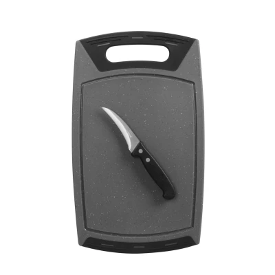 Abbildung von STONELINE® Schneidebrett und Gemüsemesser Set, 2 tlg.