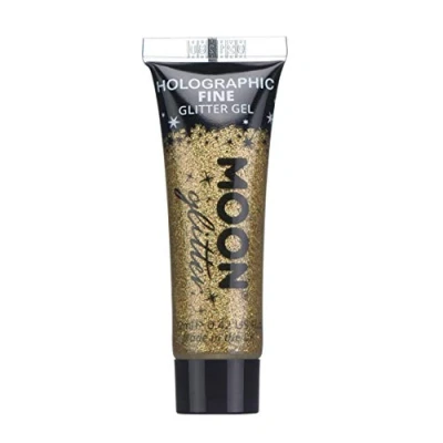 Abbildung von Holographisches Gesichts &amp; Körper Glitzer Gel von Moon Glitter 12ml Gold Gesichtsfarbe