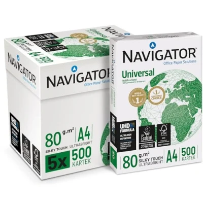 Abbildung von Navigator Universal Kopierpapier 80g/m² A4, weiß, Karton zu 2.500 Blatt (5x500 Blatt)