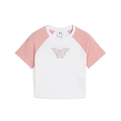 Abbildung von Puma VIBE Tshirt print whitepink fruit für Kinder, Größe: 128, White pink